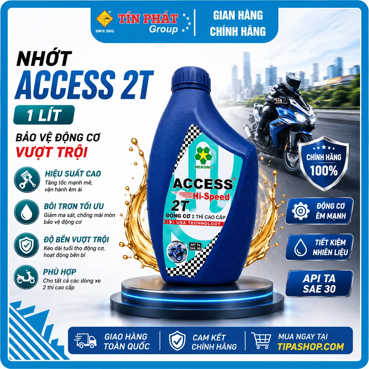 Nhớt ACCESS 2T (1Lít)
